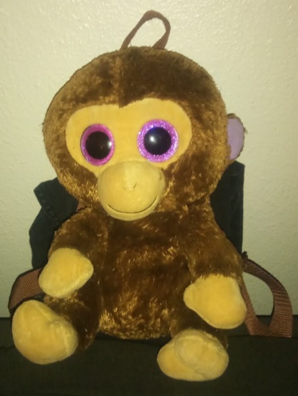 Ty Gear Beanie Boos Coconut Monkey Plush Backpack